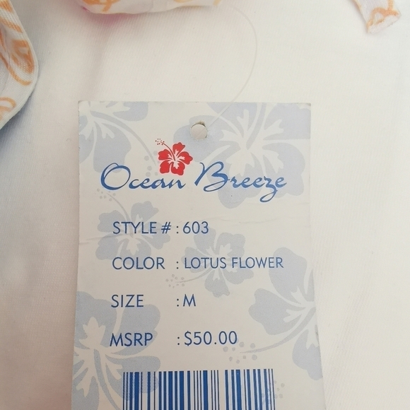 NWT Exist USA Sundress Beach Dress White Blue Coverup - Picture 11 of 11